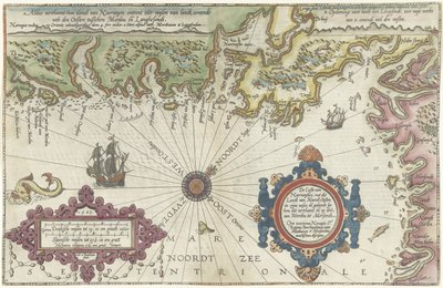 Carta della costa di Norvegia e Svezia tra Merdøy e Uddevalla da Joannes van Doetechum (I)