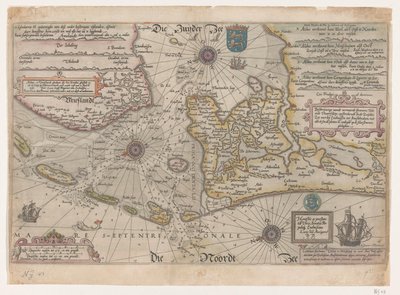 Carta nautica del Vlie e del Marsdiep da Joannes van Doetechum (I)