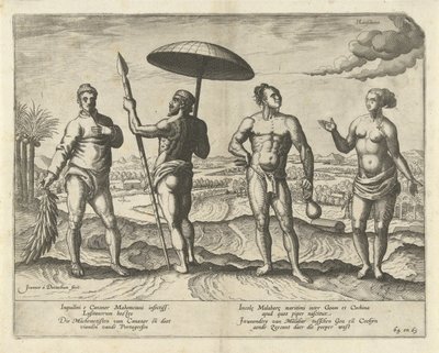 Due uomini di Cananor e una coppia di Malabar da Joannes van Doetechum (I)