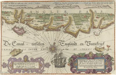 Mappa della costa inglese tra l