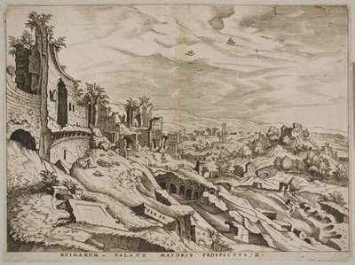 Seconda vista delle rovine sul colle Palatino da Joannes van Doetecum I