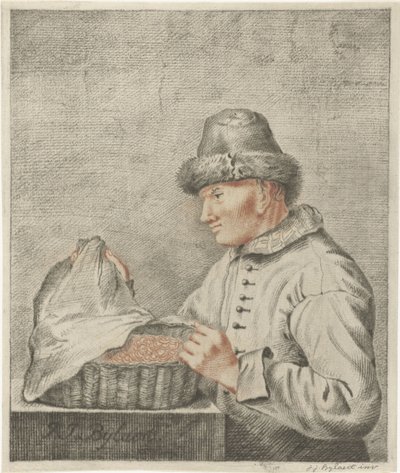 Venditore di gamberetti da Joannis Jacobus Bijlaert (signed by artist)