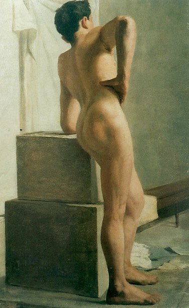 Nudo maschile visto da dietro da Joao Batista da Costa