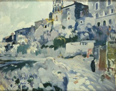 Dipinto dedicato a Utrillo da Joaquim Mir i Trinxet