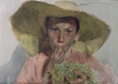 Ragazzo che mangia uva da Joaquin Sorolla y Bastida