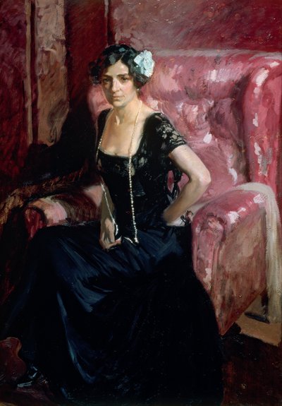 Clotilde in abito da sera da Joaquín Sorolla