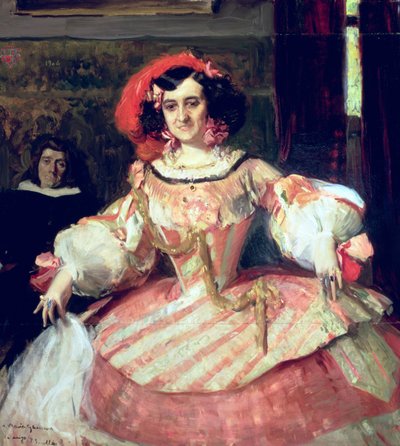 Ritratto di Maria Guerrero, attrice e direttrice del Teatro Español a Madrid da Joaquín Sorolla