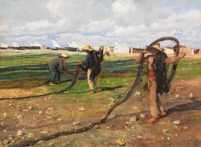 Tirando le reti da pesca da Joaquin Sorolla y Bastida
