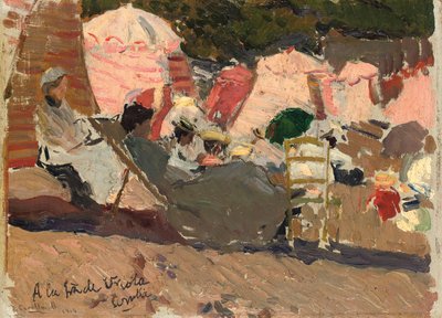 La spiaggia, Biarritz, 1906 da Joaquín Sorolla