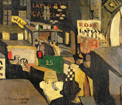 Scena di strada a Barcellona da Joaquin Torres Garcia
