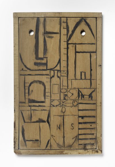 Costruttivo con disegno inciso da Joaquin Torres Garcia