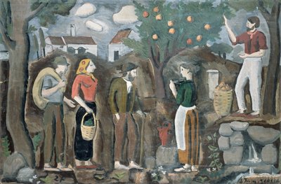 La raccolta delle mele da Joaquin Torres Garcia