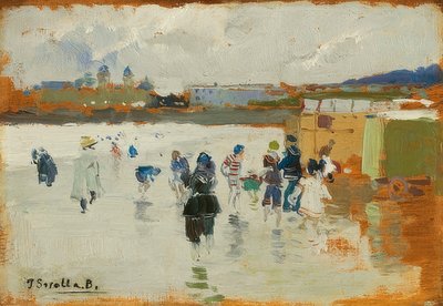 La spiaggia di La Concha, San Sebastián, 1906 da Joaquín Sorolla