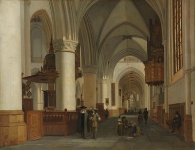 Interno della Chiesa di San Bavone a Haarlem da Job Adriaensz Berckheyde