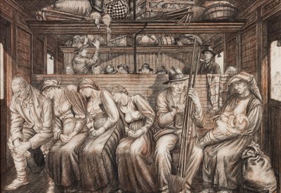 Raccoglitori italiani in viaggio, c.1924 da Job Nixon