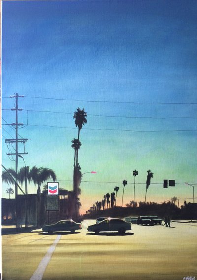 San Fernando Valley 10, 2012 circa (acrilico su pannello) da Joby Hickey