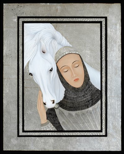 Joan Gathers Strength, 2017 (tempera all
