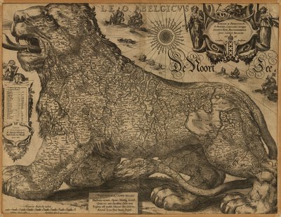 Leo Belgicus. LOC 97683562 da Jodocus Hondius