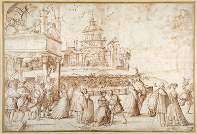 Scena di società da Joerg the Elder Breu