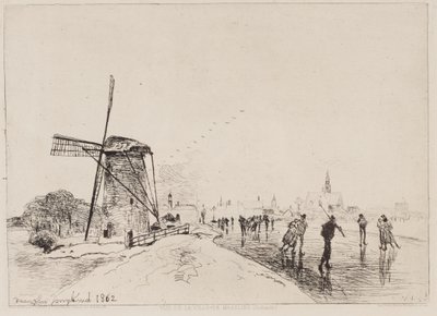 Veduta della città di Maaslins da Johan Barthold Jongkind