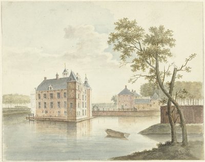 Vista su un castello sconosciuto da Johan Antonie Kaldenbach