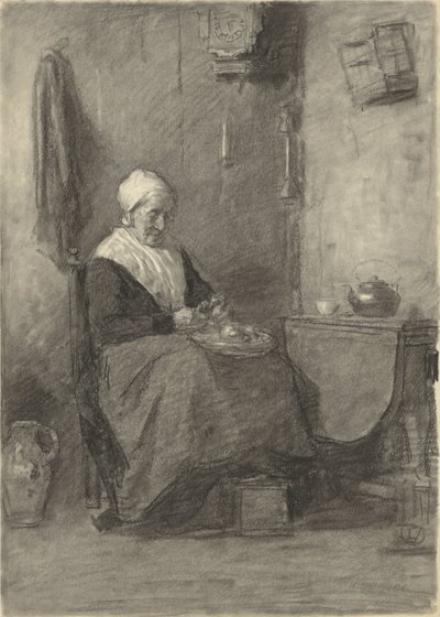 Contadina in interni da Johan Antonie de Jonge