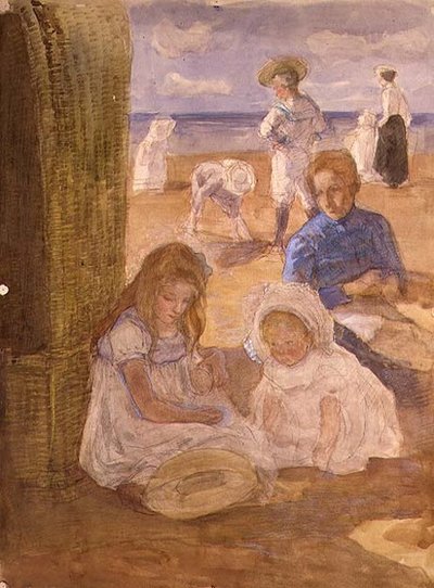 Scena di spiaggia da Johan Antonio de Jonge