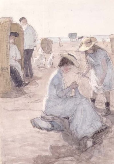 Scena di spiaggia a Scheveningen da Johan Antonio de Jonge
