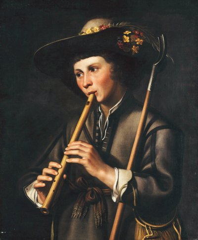 Un Pastore che Suona il Flauto da Johan Baeck