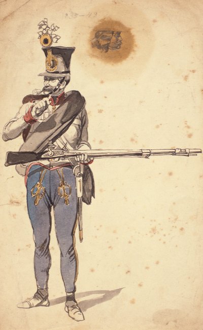 Soldato semplice della fanteria ungherese, 1835-1849 da Johan Baptiste Heinefetter