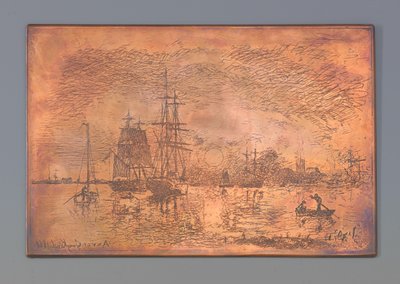 Porto di Anversa da Johan Barthold Jongkind (signed by artist)