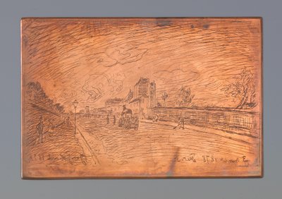 Sortie de la Maison Cochin da Johan Barthold Jongkind (signed by artist)