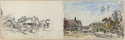 Un villaggio vicino a Brezins da Johan Barthold Jongkind