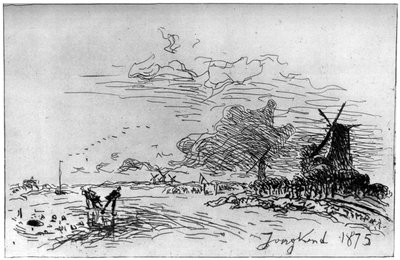 Canale vicino a Rotterdam da Johan Barthold Jongkind