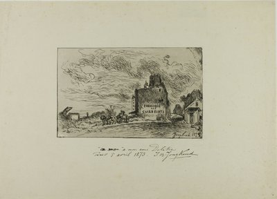 Demolizione della Rue des Francs-Bourgeois Saint Marcel da Johan Barthold Jongkind