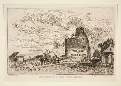 Demolizioni alla Rue des Francs-Bourgeois Saint-Marcel da Johan Barthold Jongkind