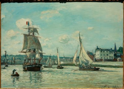 Ingresso nel porto di Honfleur da Johan Barthold Jongkind
