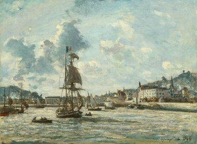 Ingresso del porto di Honfleur da Johan Barthold Jongkind