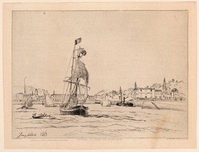 Entrata del porto di Honfleur da Johan Barthold Jongkind