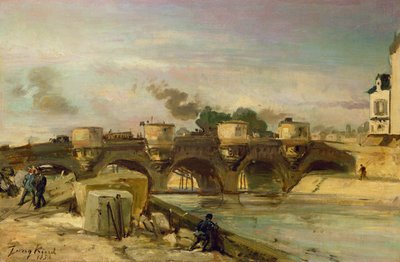 Incendio sul Pont Neuf, 1853 da Johan Barthold Jongkind