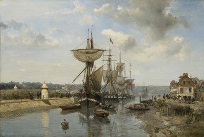 Fregate, Porto di Harfleur da Johan Barthold Jongkind