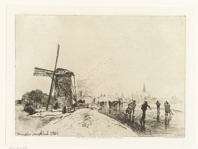 Veduta di Maassluis da Johan Barthold Jongkind