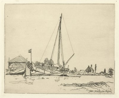 La nave ancorata da Johan Barthold Jongkind