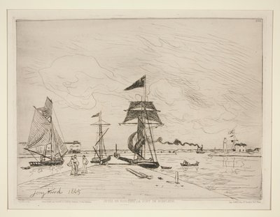 Molo di Legno nel Porto di Honfleur da Johan Barthold Jongkind