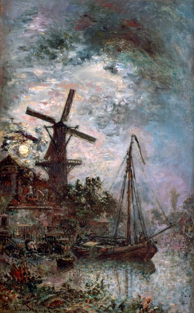 Paesaggio con mulino, 1888 da Johan Barthold Jongkind