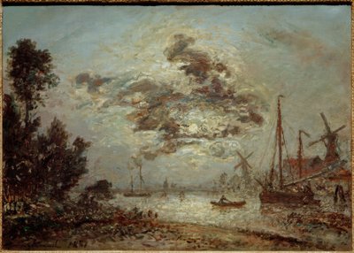 Chiaro di luna su Dordrecht da Johan Barthold Jongkind