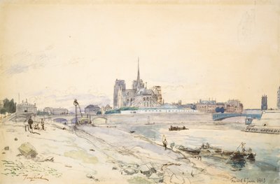 Notre Dame di Parigi vista dal Quai de la Tournelle da Johan Barthold Jongkind