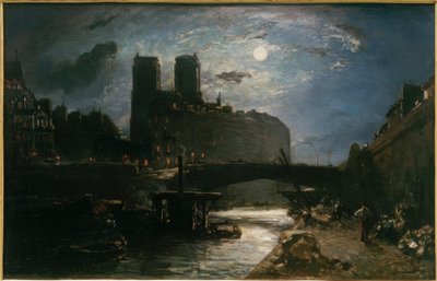 Notre-Dame de Paris al chiaro di luna da Johan Barthold Jongkind