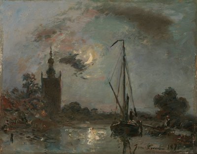 Overschie al chiaro di luna da Johan Barthold Jongkind