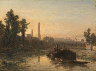 Veduta del fiume in Francia, forse vicino a Pontoise da Johan Barthold Jongkind